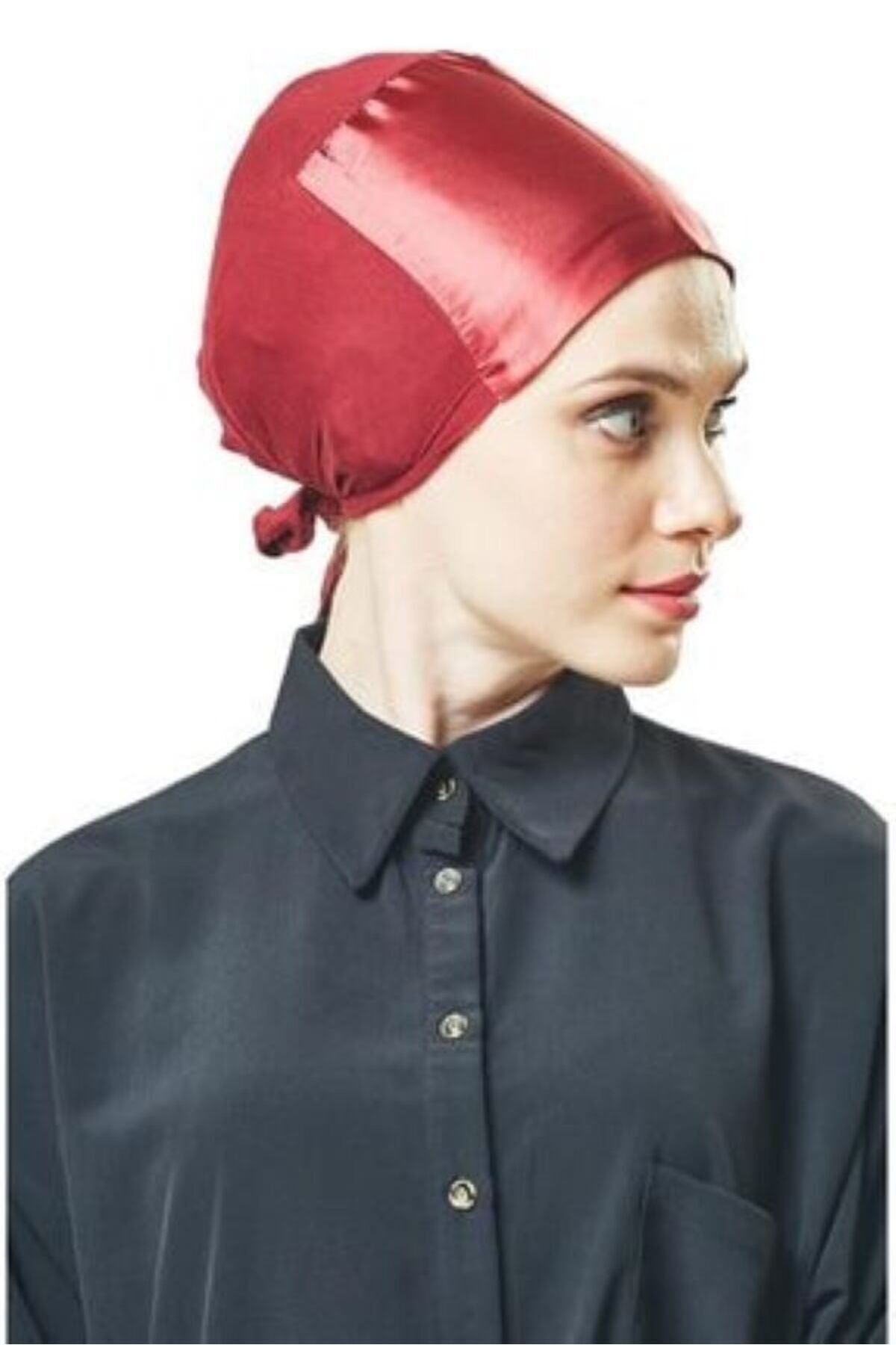 Dikişsiz Saten Saten Bone. Oranj.