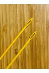 Kordon, Kaytan, etek, don ve paça lastik geçirme uzun plastik çuvaldız. 4mm x 25cm. 2'li paket