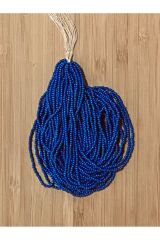 Koyu Saks Mavi. Kum Boncuk Çekoslovakya, Adana, Hapishane Işi, Iğne Oyası Ve Işleme Boncuğu 12dizi.