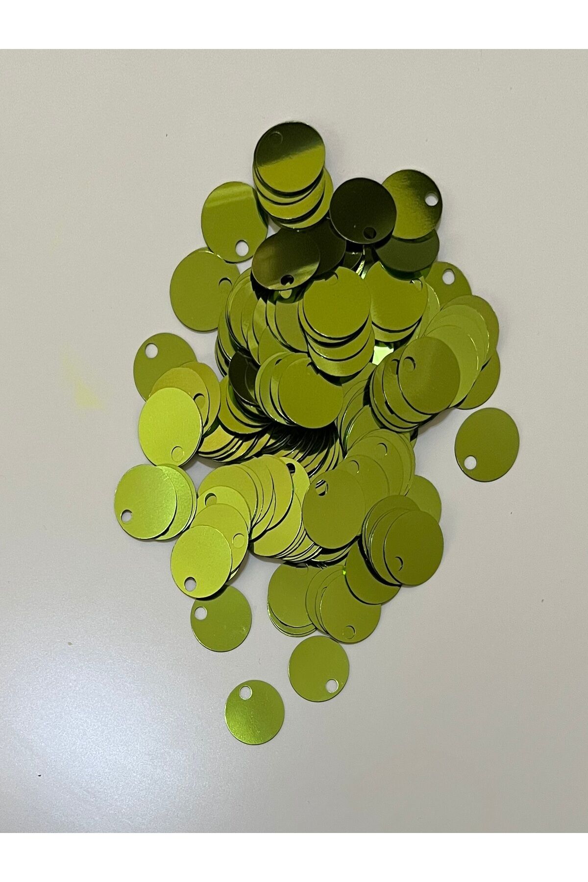 Patik, Çanta, Supla Ve Makrame El Işleme Pul 20mm 25gr Renk No: 21 Parlak fıstık yeşili .