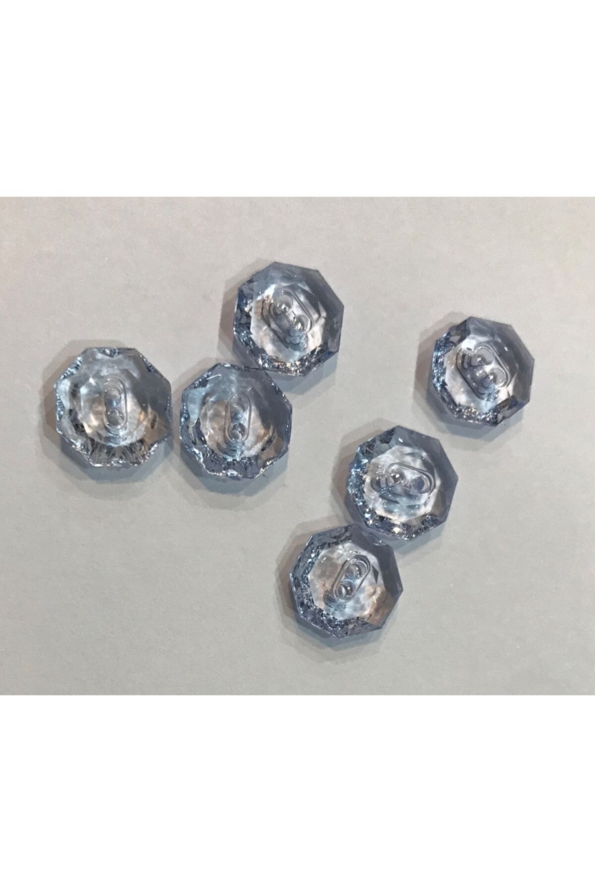 Şeffaf Plastik Bebe Düğmesi.1.3cm. 6'lı Paket.