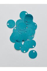 Koyu Turkuaz Rengi Patik, Çanta, Supla, Duvar Süsü Ve Makrame Pul. 20mm 25gr. Tahmini 150 Adet.