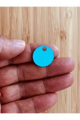 Koyu Turkuaz Rengi Patik, Çanta, Supla, Duvar Süsü Ve Makrame Pul. 20mm 25gr. Tahmini 150 Adet.