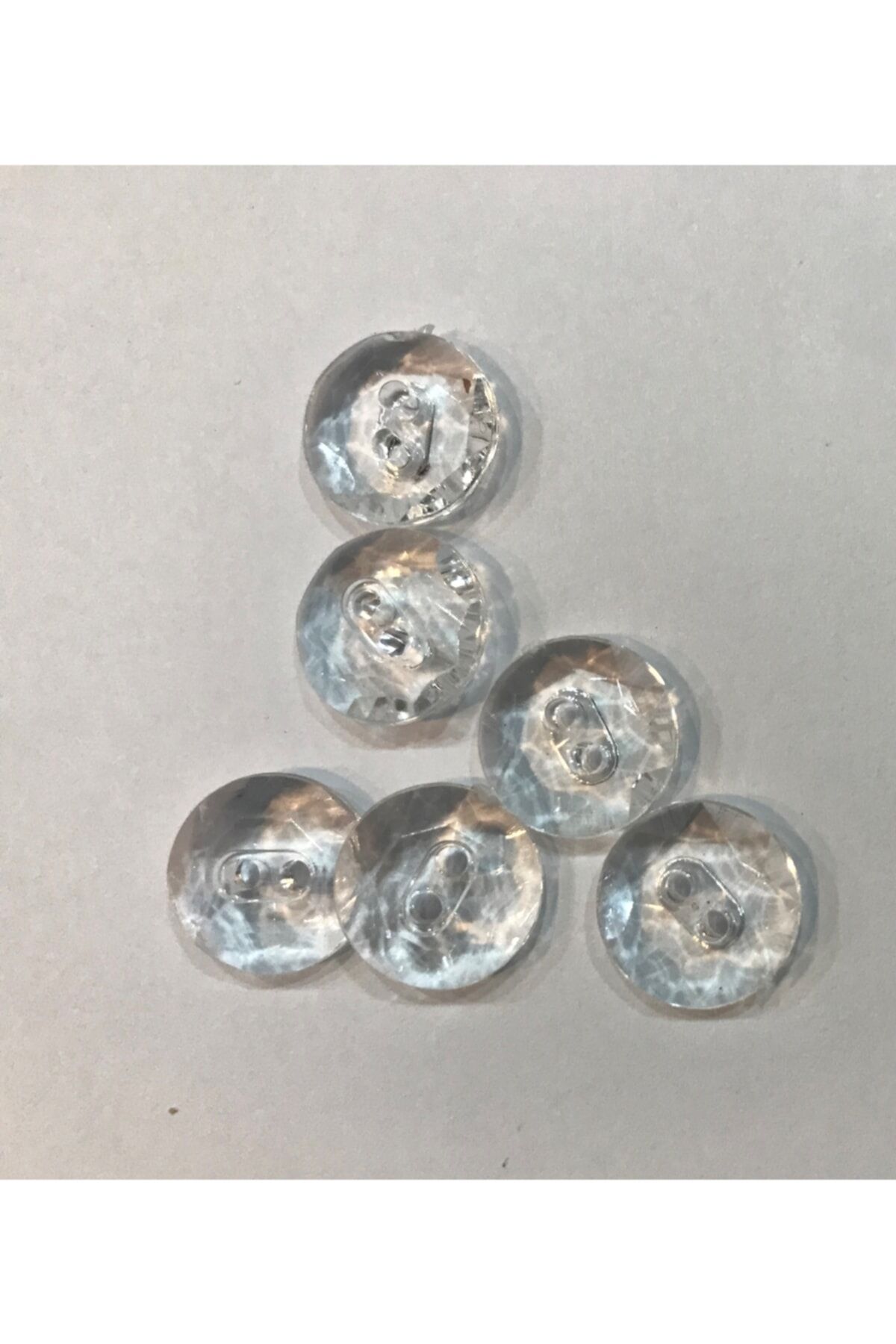 Şeffaf Plastik Bebe Düğmesi.1.3cm. 6'lı Paket.