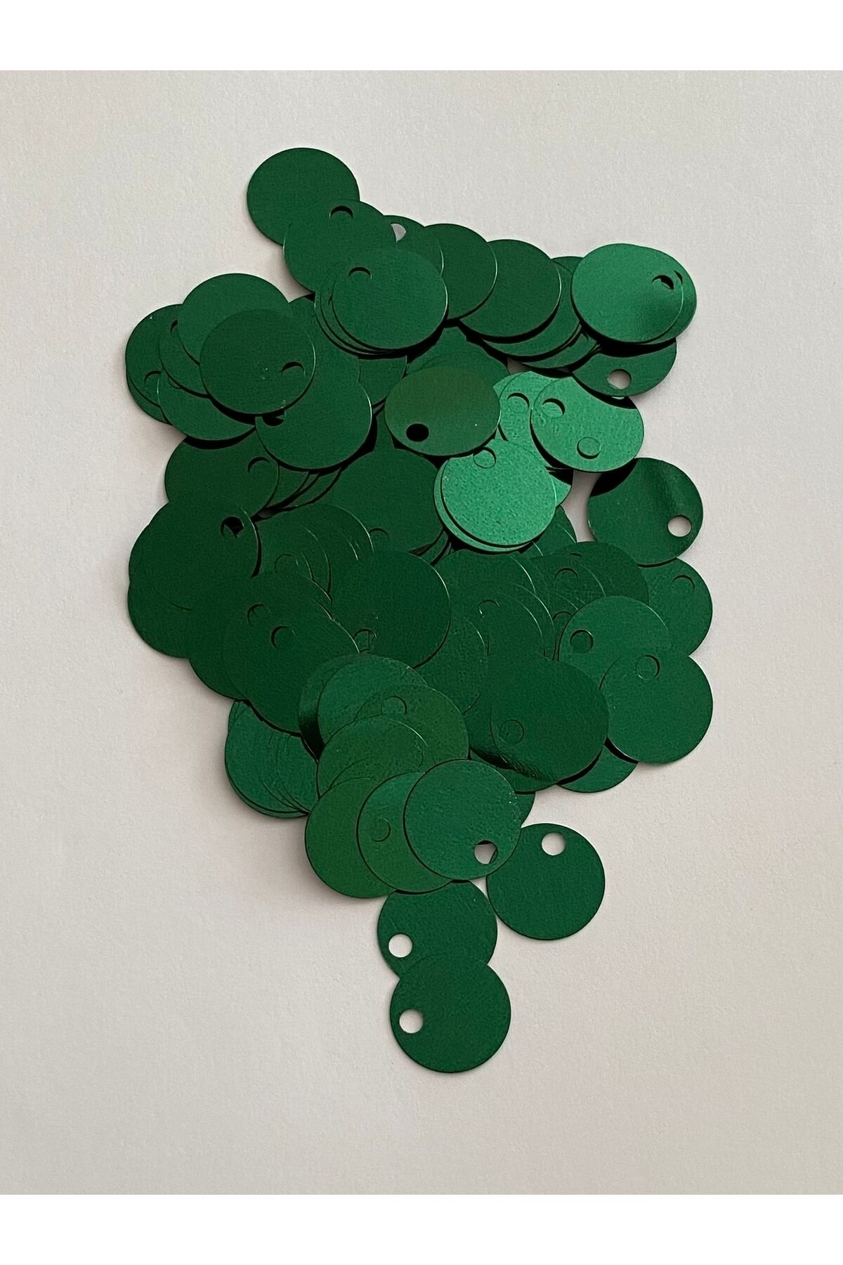 Patik, çanta, supla ve makrame el işleme pul 20mm 25gr Koyu Zümrüt yeşili.