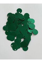 Patik, çanta, supla ve makrame el işleme pul 20mm 25gr Koyu Zümrüt yeşili.