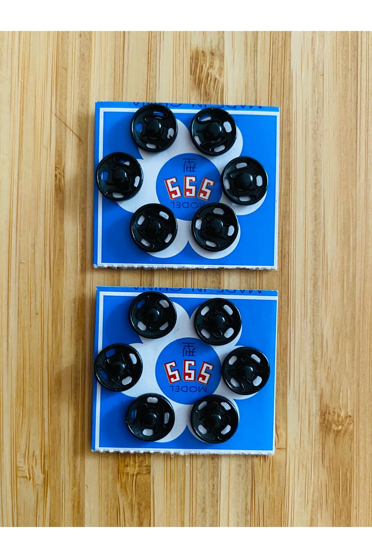 Dikmeli Metal Çıtçıt 09mm 6'lı 2 pkt. 12 adet. Renk: Siyah.