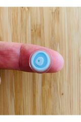 Bebe Hırka, Yelek ve Amigurumi Nazar boncuğu Desen Düğme. 15mm. 5'li Pkt. Renk: Mavi/Beyaz.