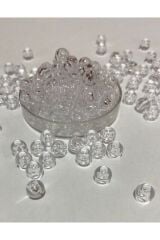 Şeffaf Plastik Sarma Kiraz Boncuk. 6mm. 20 Gr. Tahmini 165-175 Ad civarı.