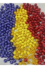 Şeffaf Plastik Sarma Kiraz Boncuk. 6mm. 20 Gr. Tahmini 165-175 Ad civarı.