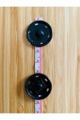 Dikmeli Metal Çıtçıt 25mm 6'lı. Renk: Siyah.