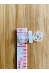 Dikmeli Plastik Çıtçıt 07mm 6'lı 2 pkt. 12 adet. Renk: Beyaz.