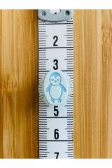 Bebe Hırka, Yelek ve Amigurumi Penguen Desen Düğme. 15mm. 5'li Pkt. Renk: Mavi/Beyaz.