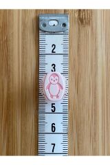 Bebe Hırka, Yelek ve Amigurumi Penguen Desen Düğme. 15mm. 5'li Pkt. Renk: Pembe/Beyaz.