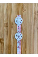 Dikmeli Plastik Çıtçıt 1.5cm (15mm) 24'lü(24 Çift) Paket. Renk: Beyaz