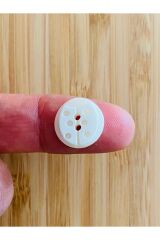 Bebe Hırka, Yelek ve Amigurumi uğur böceği Desen Düğme. 15mm. 5'li Pkt. Renk: Krem/Beyaz.