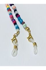 Misinalı Renkli 4 No Cam Boncuklu Gözlük Ipi (askılığı) 85cm