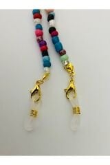 Misinalı Renkli 4 No Cam Boncuklu Gözlük Ipi (askılığı) 85cm