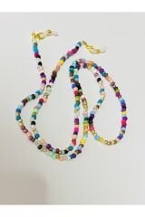 Misinalı Renkli 4 No Cam Boncuklu Gözlük Ipi (askılığı) 85cm