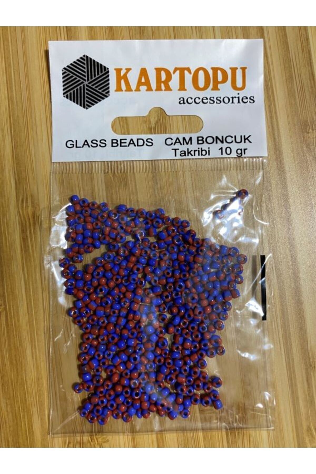 Kum Boncuk 2'li Paket. No:3 Bordo Mavi