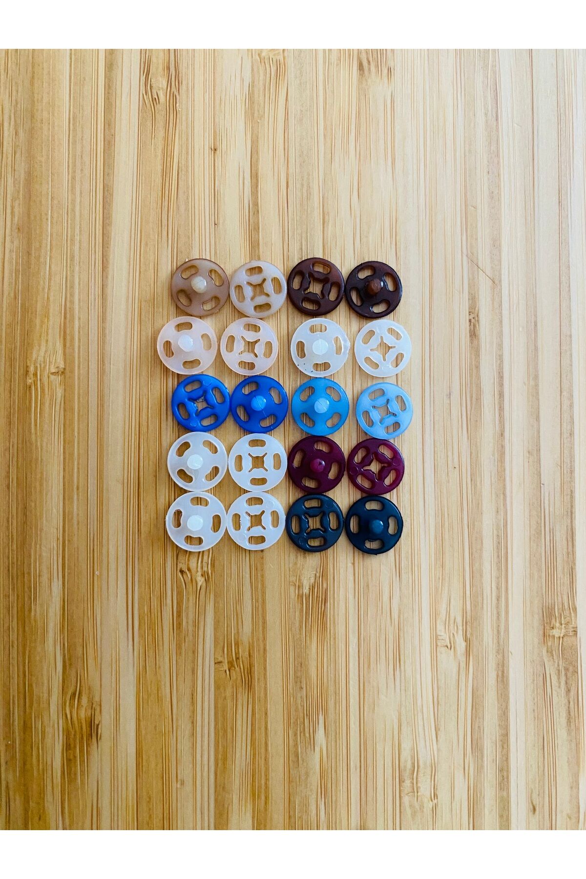 Dikmeli Plastik Çıtçıt 1cm (10mm) 10'lu (10 Çift) Paket. Renk: Karışık Renkli. V3.