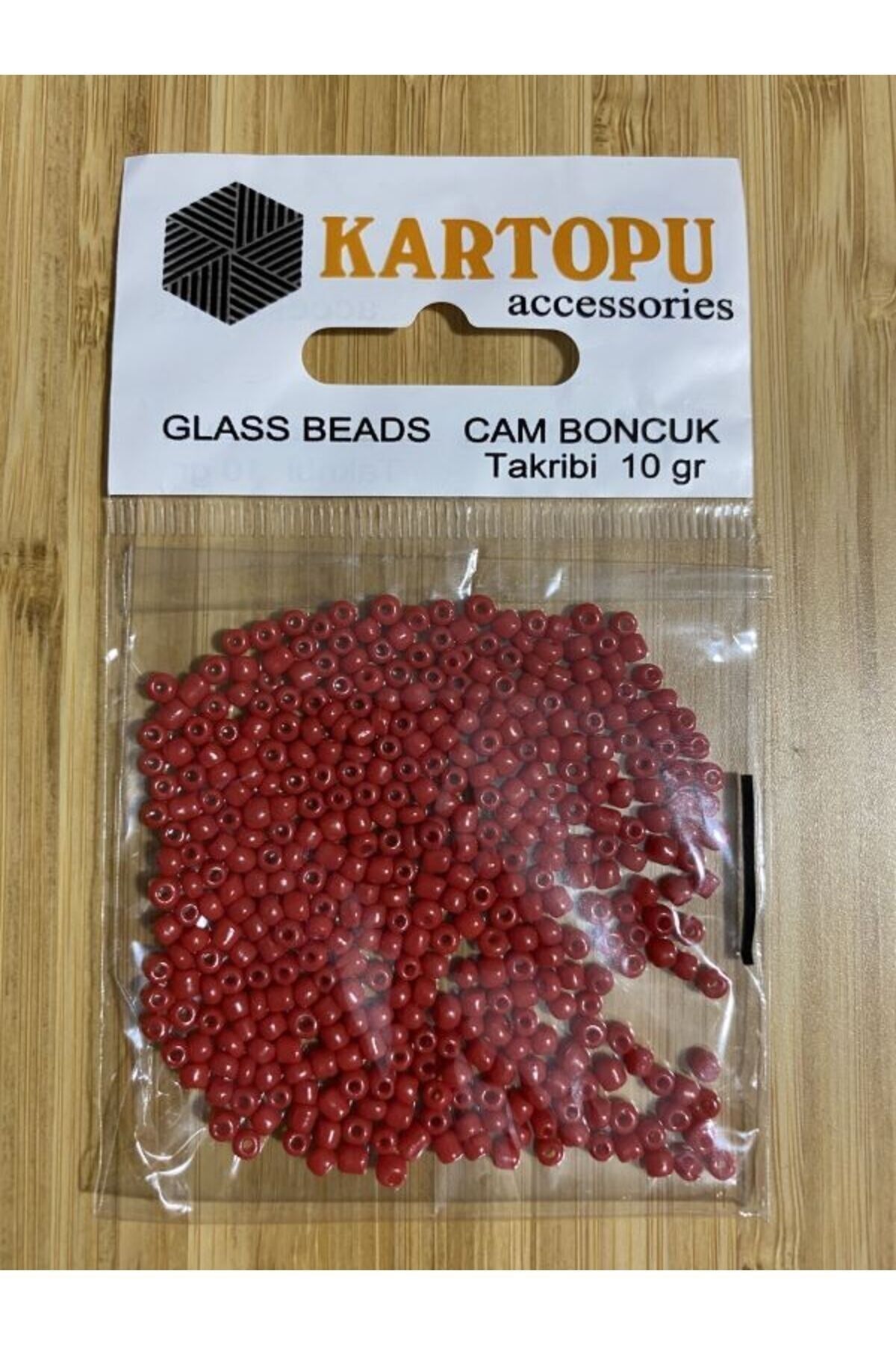 Kum Boncuk 2'li Paket. No:3 Kırmızı