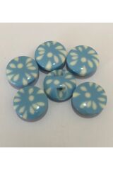 Benekli Polyester Bebe Düğme 1.5cm 6'lı Paket