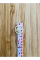 Dikmeli Plastik Çıtçıt 1cm (10mm) 10'lu (10 Çift) Paket. Renk: Krem.