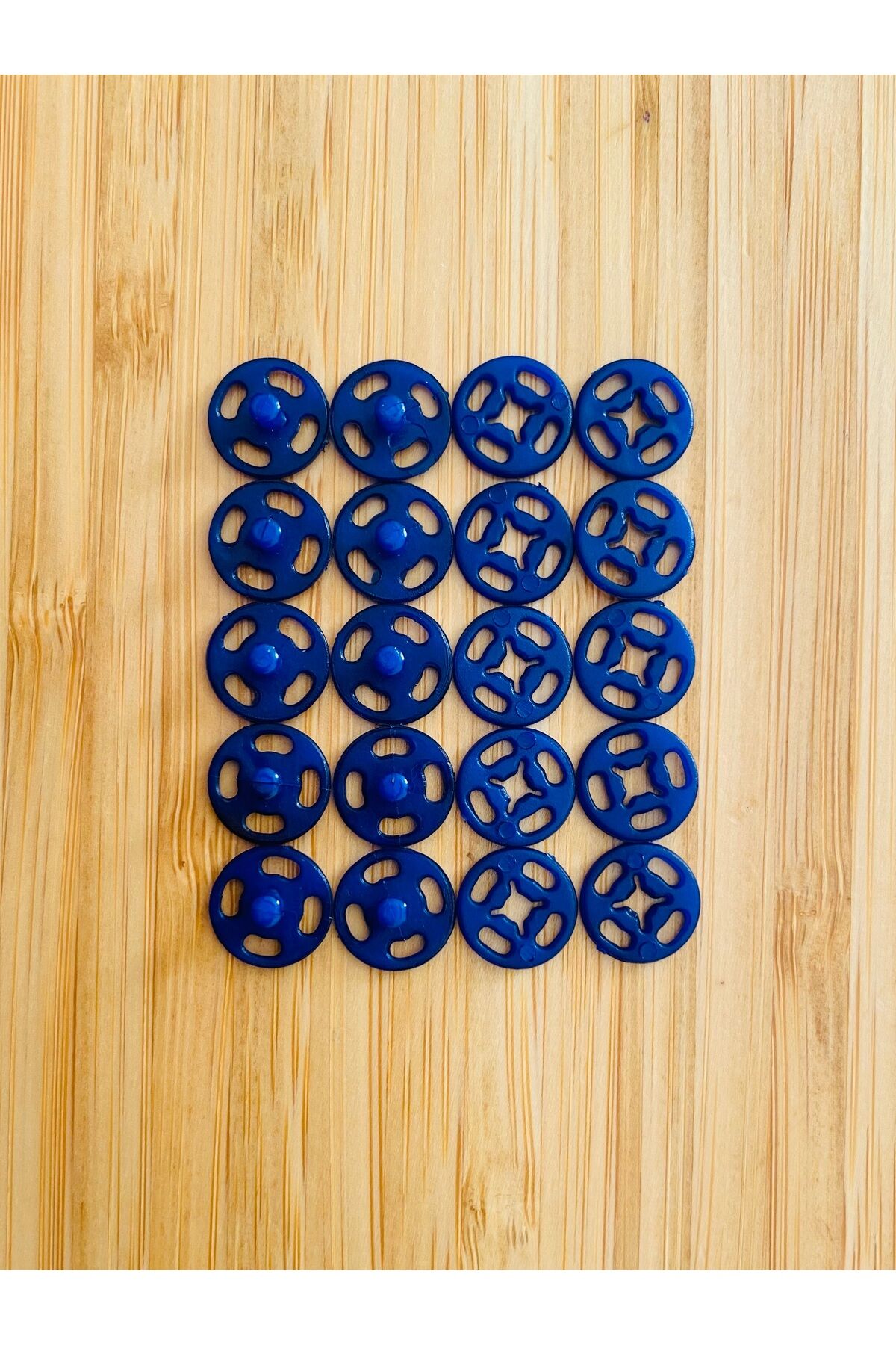 Dikmeli Plastik Çıtçıt 1cm (10mm) 10'lu (10 Çift) Paket. Renk: Lacivert.