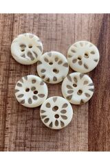 Benekli Polyester Bebe Düğmesi 1.5cm 6'lı Paket