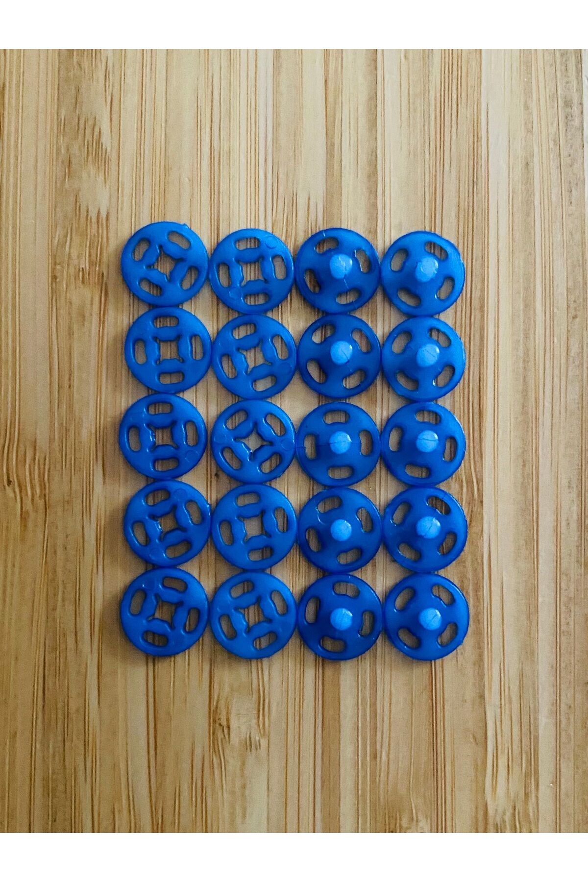 Dikmeli Plastik Çıtçıt 1cm (10mm) 10'lu (10 Çift) Paket. Renk: Saks.