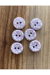 Benekli Polyester Bebe Düğmesi 1.5cm 6'lı Paket