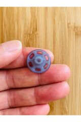 Dikmeli Plastik Çıtçıt 21mm 6'lı Paket (6 çift)  Renk: Gri.