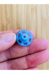 Dikmeli Plastik Çıtçıt 21mm 6'lı Paket (6 çift)  Renk: Mavi.