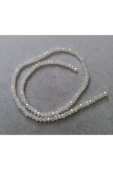 Beyaz Basık Kristal Boncuk 4mm 1dizi No.12