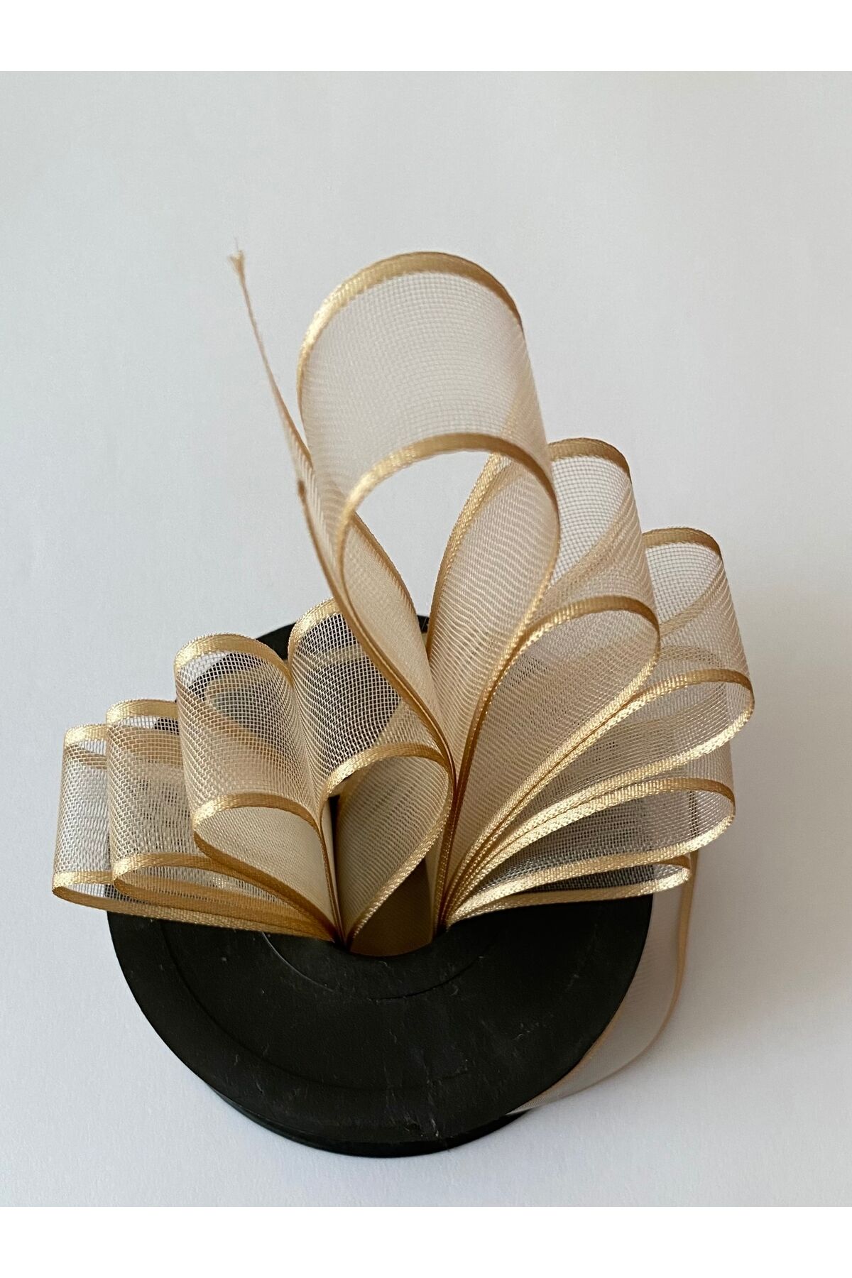 Şifon kurdele (Kurdale) 2.5cm x 20metre. Renk: Bal köpüğü.