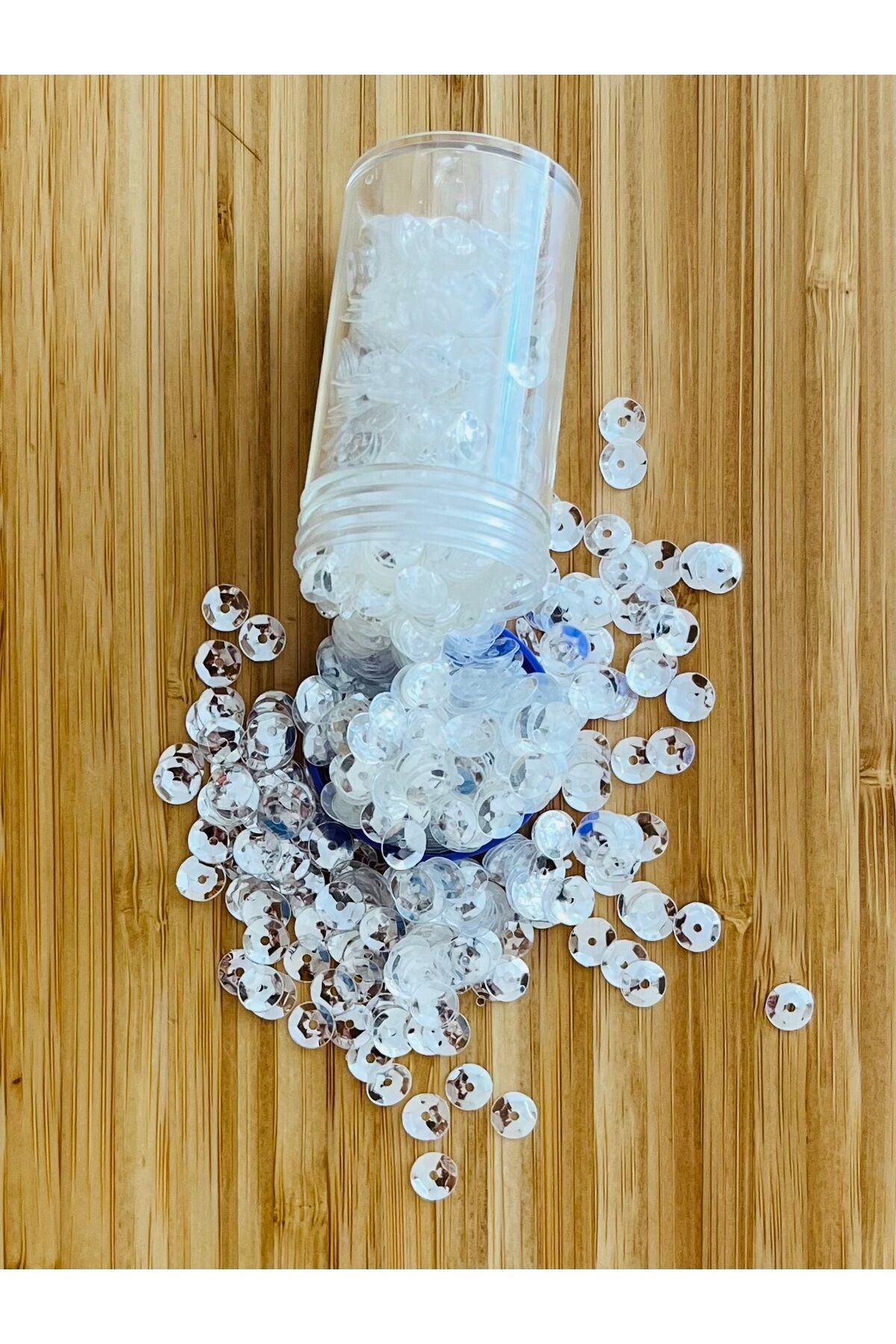 Payet Pul 6,5mm. Takriben 15 Gram. Beyaz.