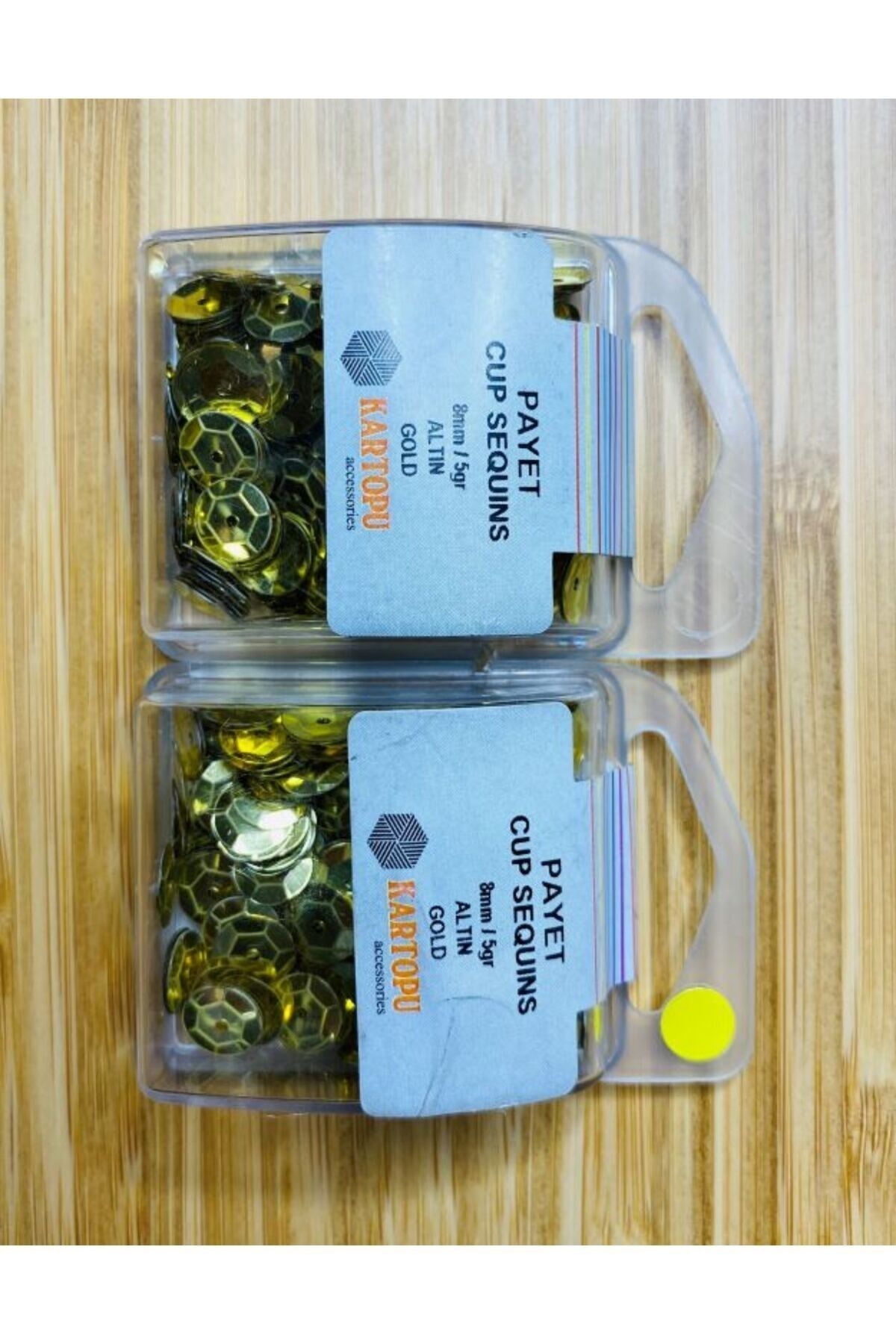 Payet Pul 8mm. 5gr. 2'li Set. Altın.