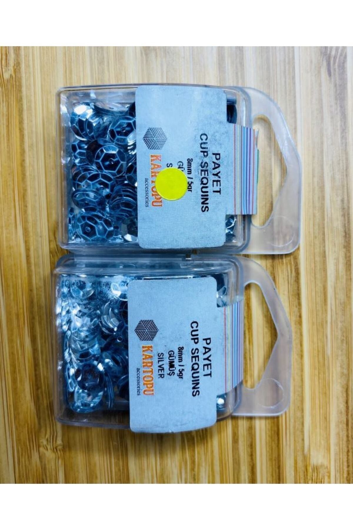 Payet Pul 8mm. 5gr. 2'li Set. Gümüş.