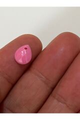 Pembe Rengi Oya, Abiye, Takı, Örgü Plastik Gözyaşı Damla Boncuk. 25gr. Tahmini 195 Adet.