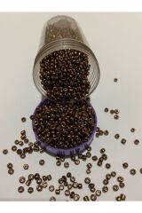 Kum Boncuk Metalik Kaplama No:2 Koyu Bakır Rengi