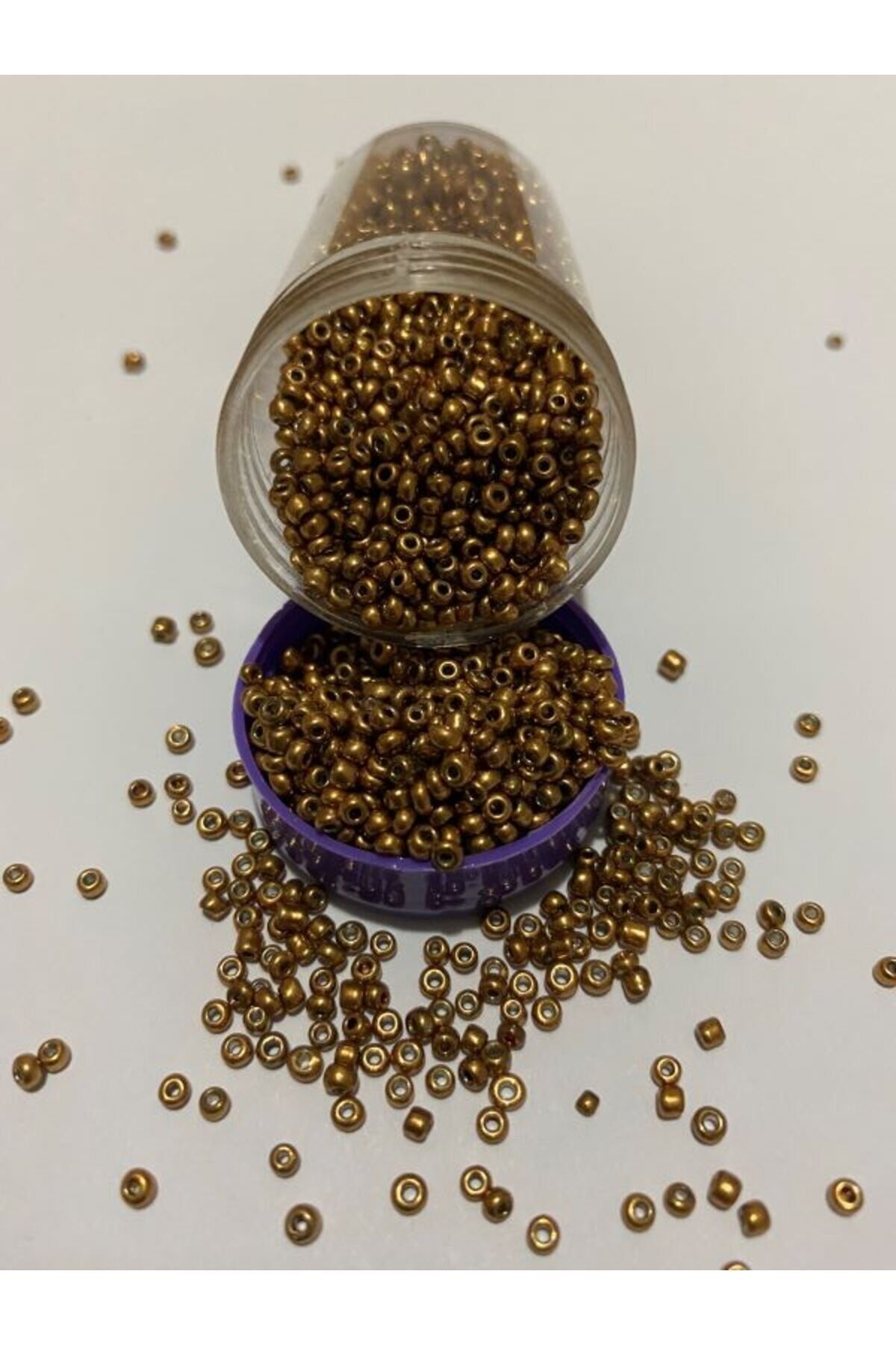 Kum Boncuk Metalik Kaplama No:2 Sarı