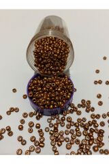 Kum Boncuk Metalik Kaplama No:3 Bakır Rengi