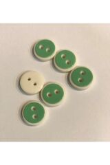 Beyaz Çember Bebe Düğmesi. 1.4cm 6'lı Paket.