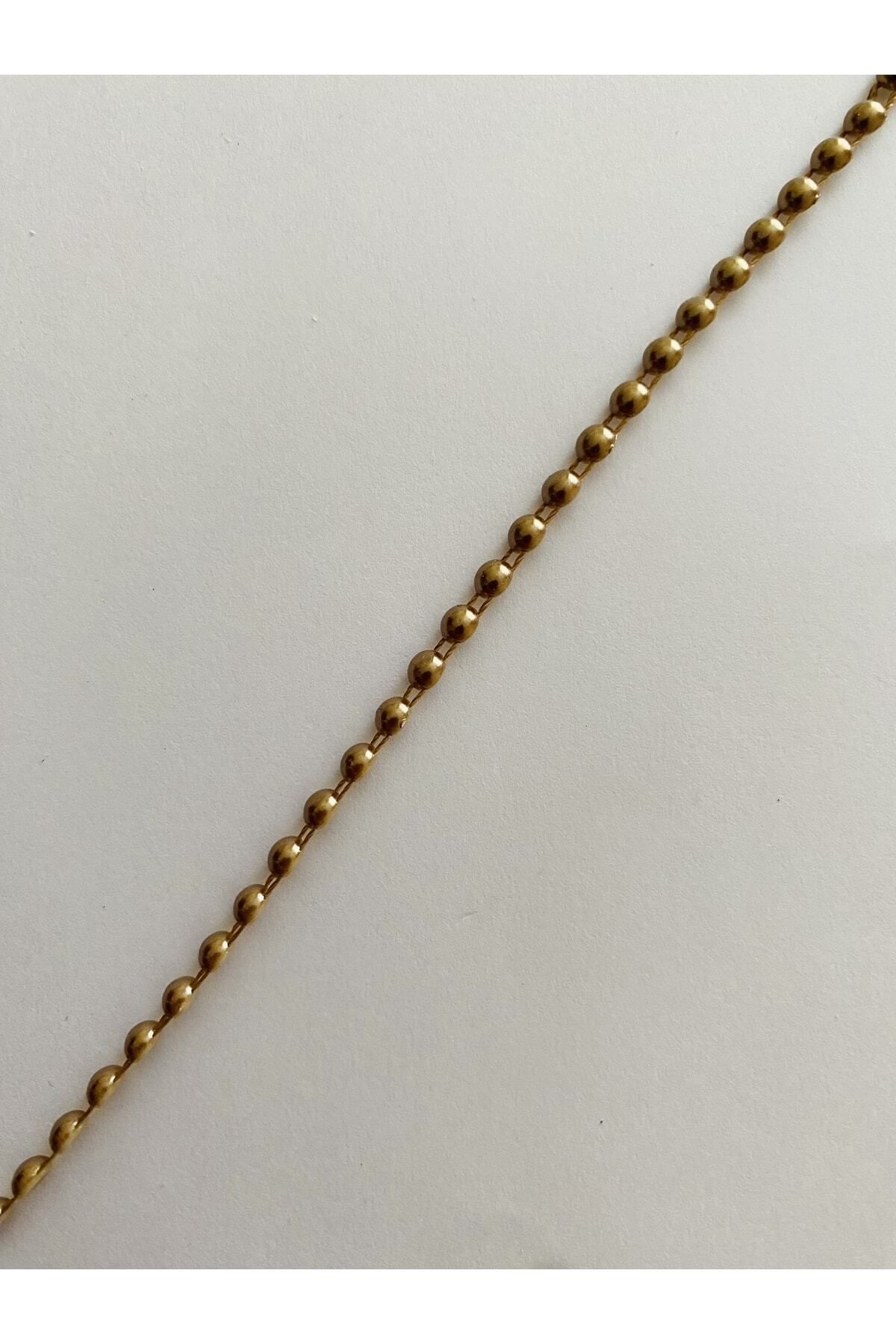 4mm Şerit Yarım Inci. Kahve. 4 Metre.