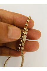 4mm Şerit Yarım Inci. Kahve. 4 Metre.