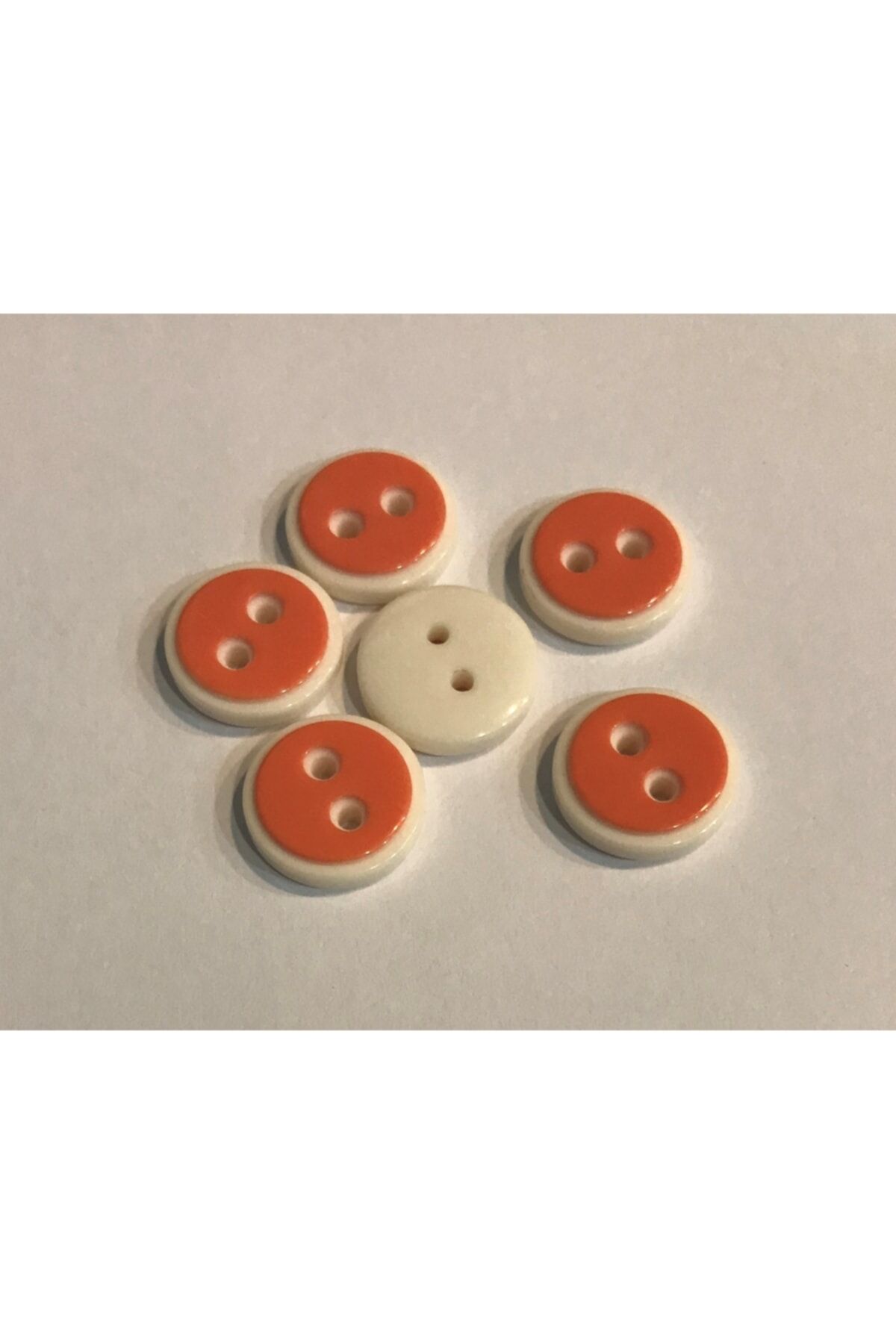 Beyaz Çember Bebe Düğmesi. 1.4cm 6'lı Paket.