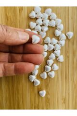 Takı Vb (BİLEKLİ, KOLYE, HALHAL VE KÜPE) El Işleme Barok Kalp Inci. 25gr. Tahmini 55 Adet. Beyaz.
