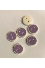 Beyaz Çember Bebe Düğmesi. 1.4cm 6'lı Paket.