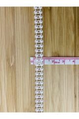 8mm Ikiz Şerit Yarım Inci. Beyaz. 4 Metre.